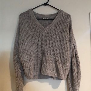 Madewell light gray knit sweater